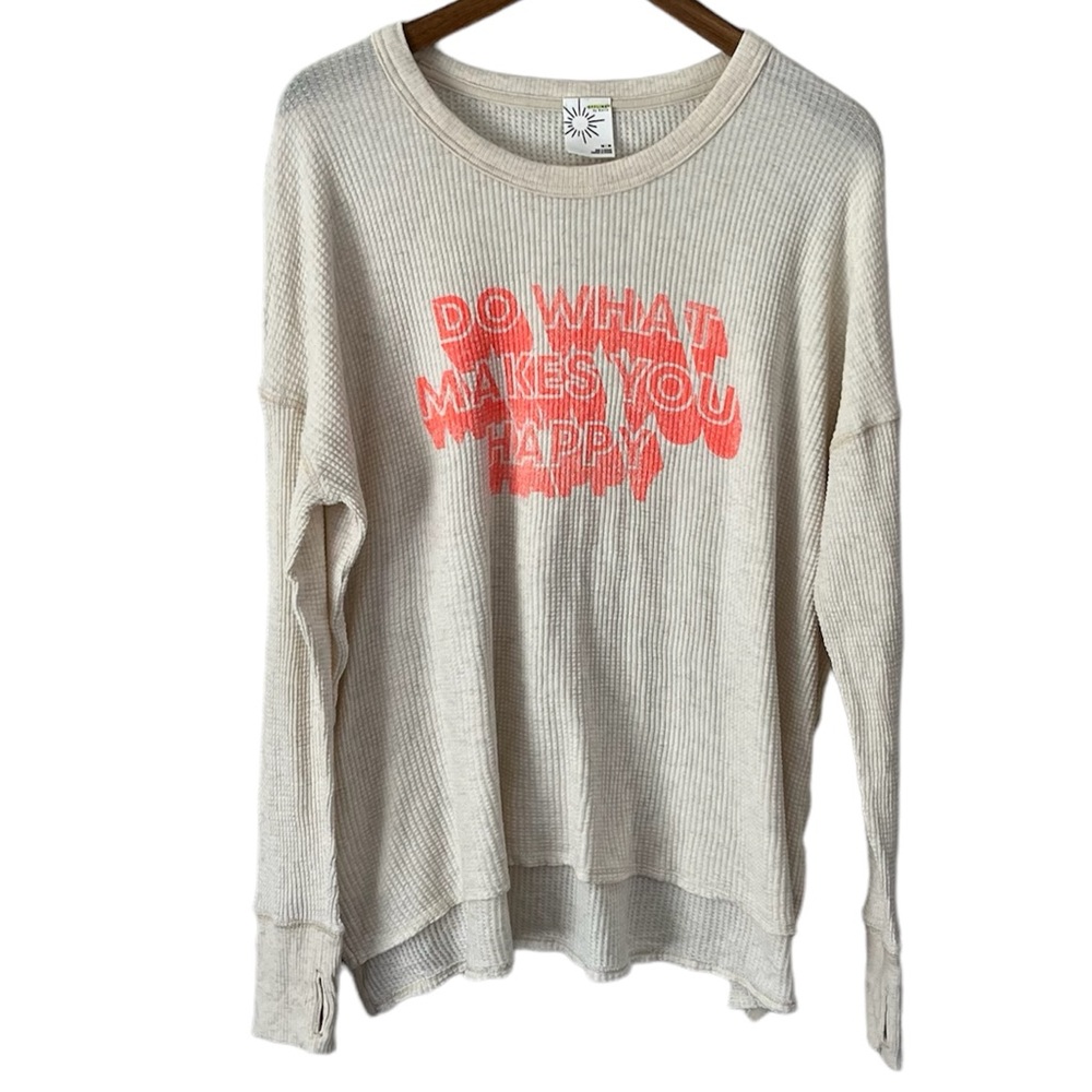 Offline by Aerie Oversized Thermal Oatmeal Colored Size Medium